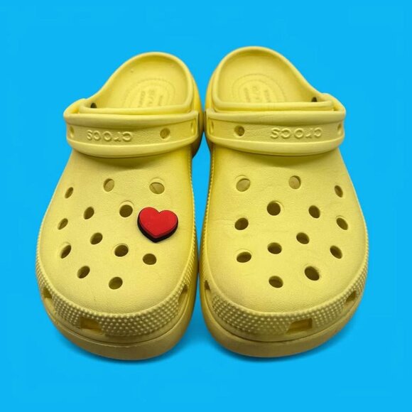 Women’s Yellow‎ Classic Platform Crocs Clogs-Size 8 - Picture 1 of 9